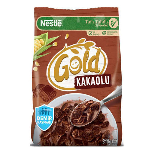 Nestle Gold Corn Flakes Kakaolu Mısır Gevreği 310g nin resmi