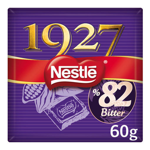 Nestle 1927 %82 Kakaolu Kare Bitter Çikolata 60 Gr nin resmi