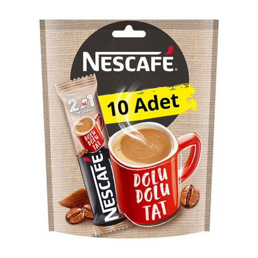 Nescafe 2 Si 1 Arada 10 G x 10'lu Paket nin resmi