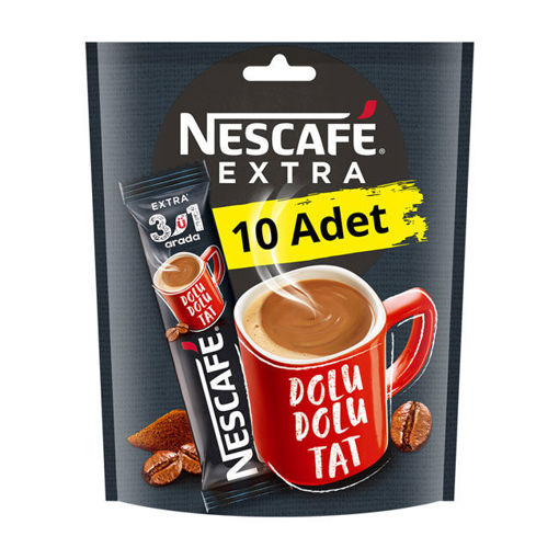 Nescafe 3ü 1 Arada Extra 16.5gr  10'lu Paket nin resmi