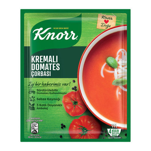 Knorr Hazır Çorba Kremalı Domates 4 Kişilik 69 Gr nin resmi