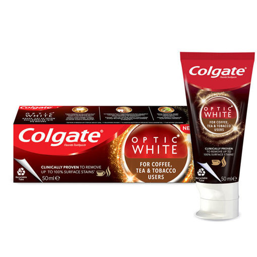 Colgate Diş Macunu 50ml Optic White Kahve Ve Çay Kullananlar için nin resmi