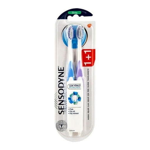 Sensodyne Çok Yönlü Koruma Diş Fırçası Orta 1+1 nin resmi