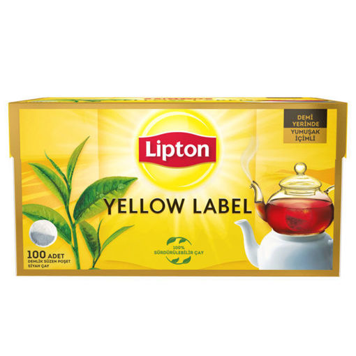 Lipton Demlik Poşet Çay Yellow Label 100'Lü nin resmi