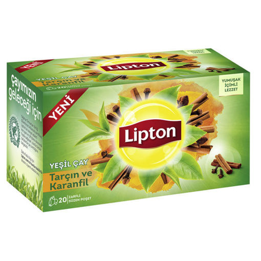Lipton Karanfil Tarçın Yeşil Çay 20'li Bardak Poşet 30 Gr nin resmi