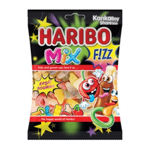 Haribo 80g Fizz Eksili Mix nin resmi