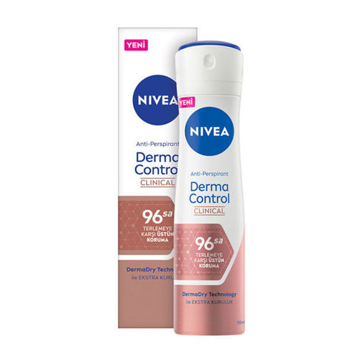 Nivea Derma Control Clinical Kadın Sprey Deodorant 150mlNivea Derma Control Clinical Kadın Sprey Deodorant 150ml nin resmi