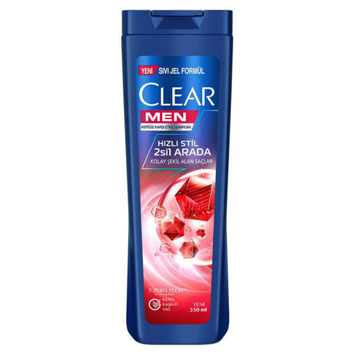 Clear Men Hızlı Stil 2si1 Arada Kepeğe Karşı Etkili Şampuan 350 ml nin resmi