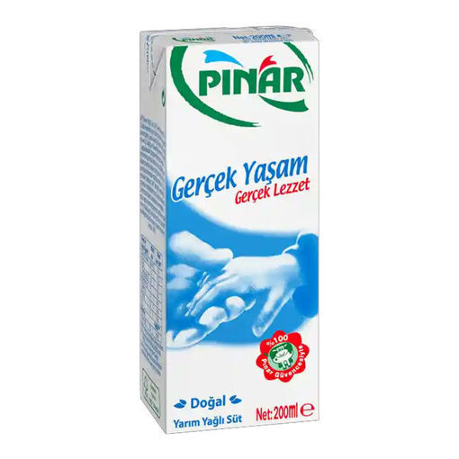 Pınar Yarım Yağlı Süt 200 ml nin resmi