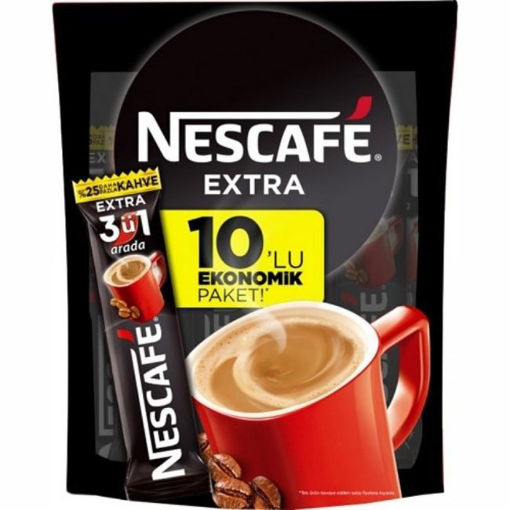 Nescafe 3'ü 1 Black Roast 10'LU nin resmi