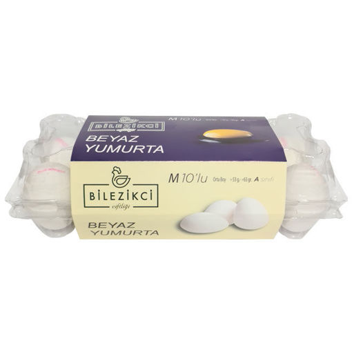 Bilezikçi Çiftliği Beyaz Yumurta 10'lu 53-62 Gr nin resmi
