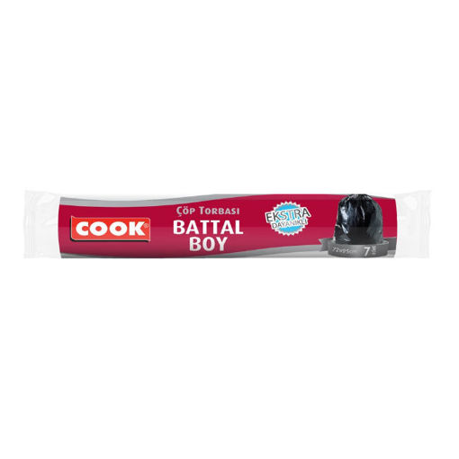 Cook Çöp Torbası Battal Boy Extra Kalın 7 Li 72x95 Cm nin resmi
