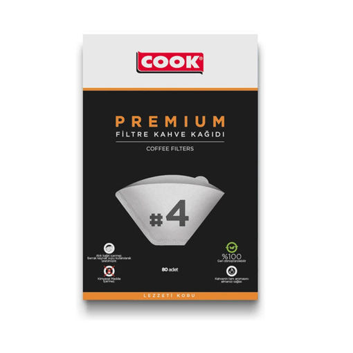Cook Premium Fitre Kahve Kağıdı No:4 80'li nin resmi