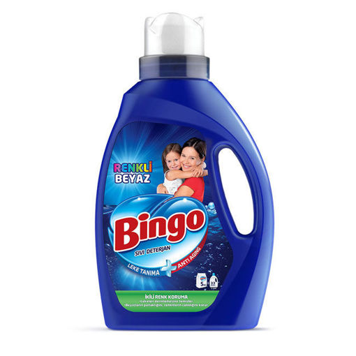 Bingo Sıvı Çamaşır Deterjanı Renkli Beyaz 2145 Ml nin resmi