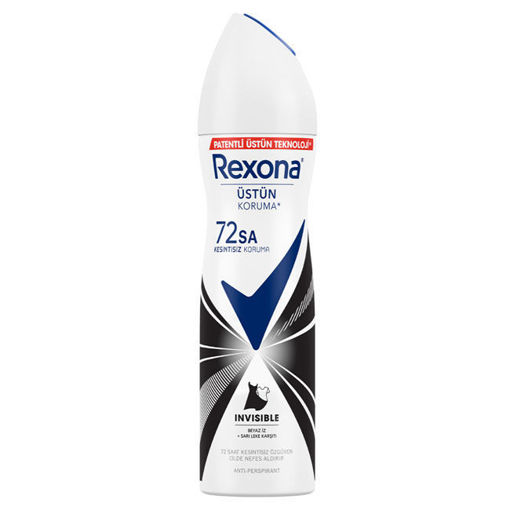 Rexona Invisible Black White Sprey Deodorant 150 ml nin resmi