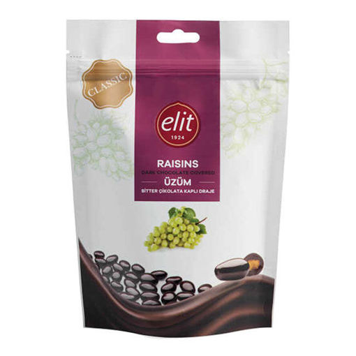 Elit Bitter Çikolatalı Üzüm Draje 125gr nin resmi