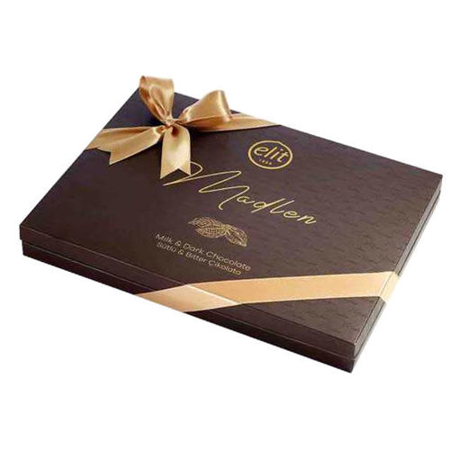 Elit Madlen Çikolata Kahverengi Kutu 375gr nin resmi