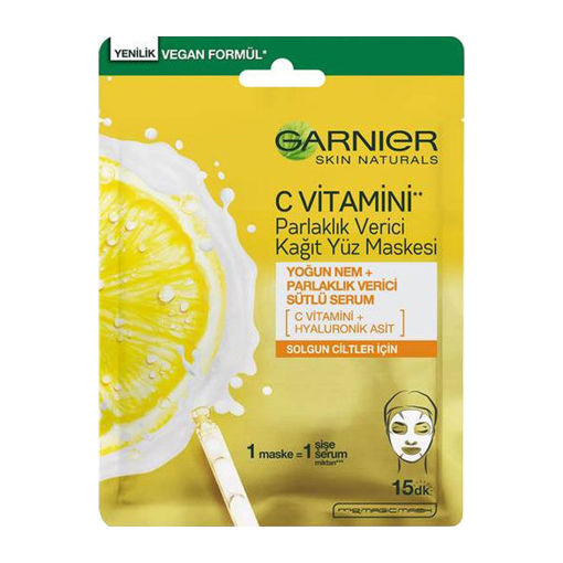 Garnier C Vitamini Parlaklık Verici Kağıt Yüz Maskesi 28 Gr nin resmi