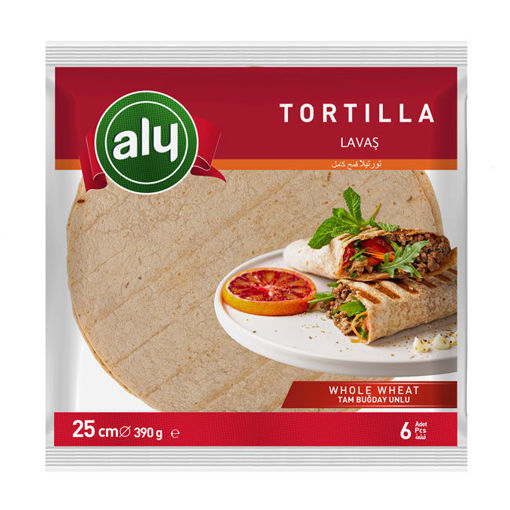 Aly Tortılla 25CM 6 Pcs Tam Buğday 390GR nin resmi