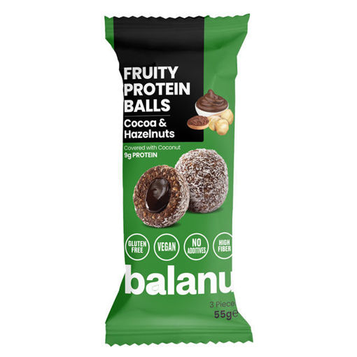 Balanu Fruity Protein Balls Kakao 55Gr nin resmi