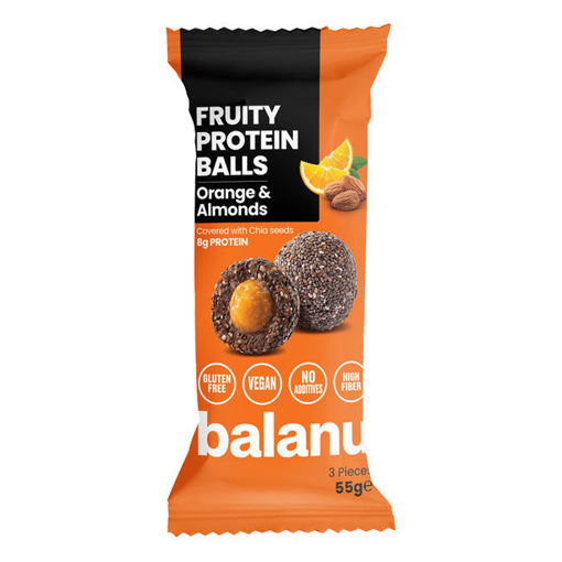 Balanu Fruity Protein Balls Portakal 55Gr nin resmi