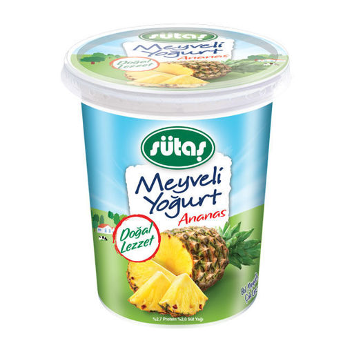 Sütaş Meyveli Yoğurt Ananas 500 Gr nin resmi