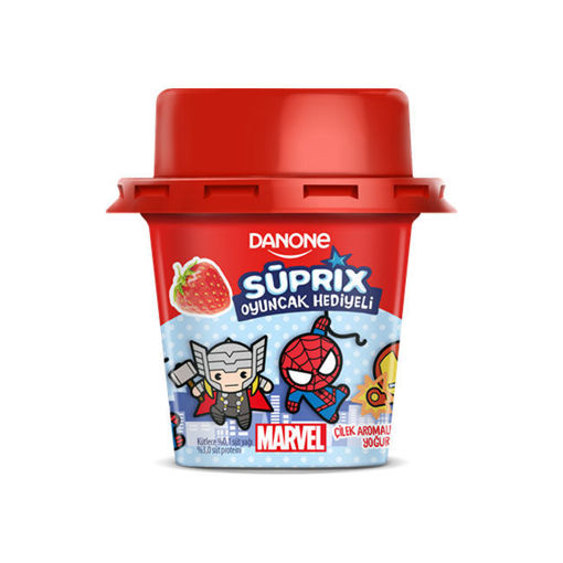 Danone Süprix Marvel Oyuncak Hediyeli Çilekli Yoğurt nin resmi