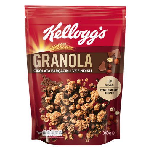 Kelloggs Granola Çikolata Fındıklı 340 Gr nin resmi