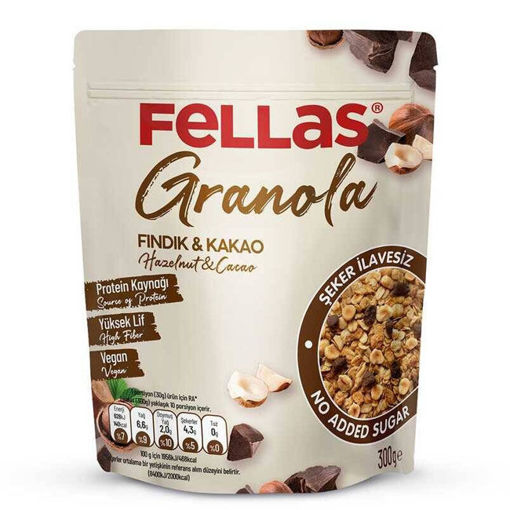 Fellas Vegan Granola Fındık Kakao 300 Gr nin resmi