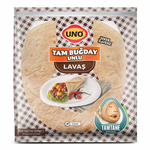 Uno Tam Buğday Unlu Lavaş Ekmeği 325 Gr nin resmi