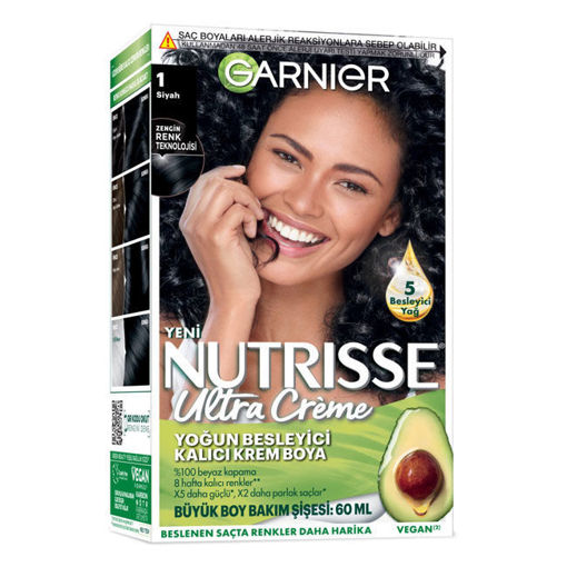 Garnier Nutrisse Saç Boyası 1 Siyah nin resmi