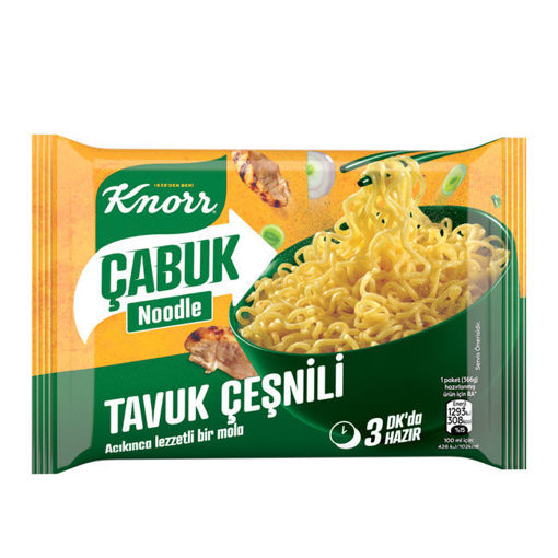 Knorr Çabuk Noodle Tavuk Çeşnili 66 Gr nin resmi