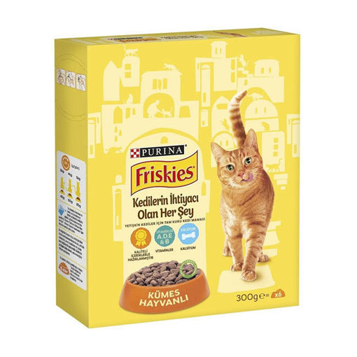 Friskies Yetişkin Kümes Hayvanlı Kuru Mama 300 Gr nin resmi