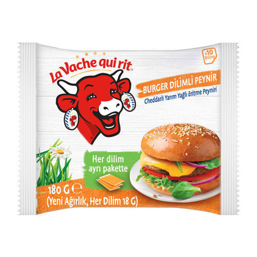 La Vache Qui Rit Dilim Peynir Cheddar 180gr nin resmi