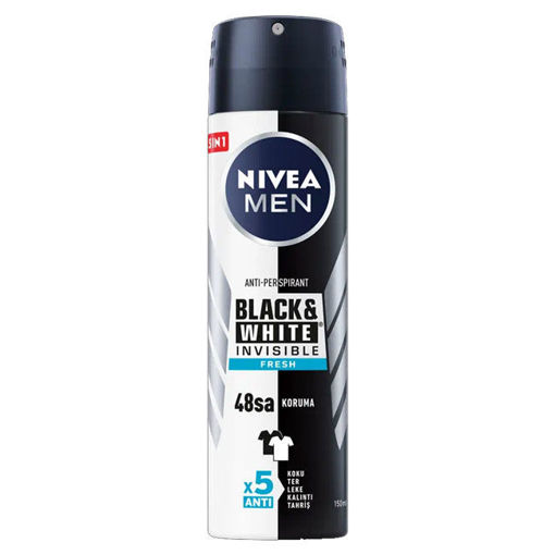 Nivea Men Invisible Black White Fresh Erkek Deodorant Sprey 150 ml nin resmi