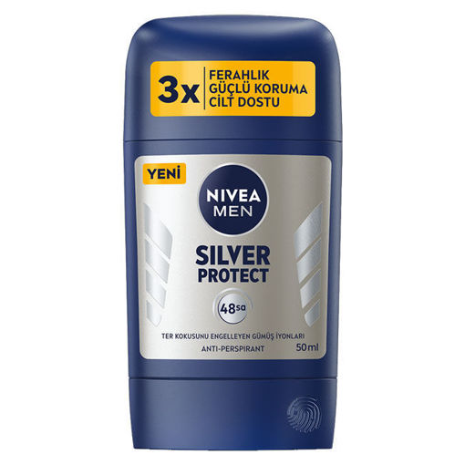 Nivea Stick Protect Silver Men 50ml nin resmi