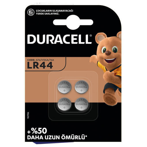 Duracell Özel LR44 Alkalin Düğme Pil 4'lü nin resmi