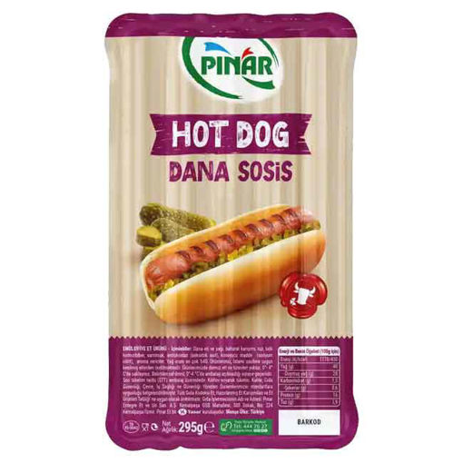 Pınar Hotdog Dana Sosis 295 gr nin resmi