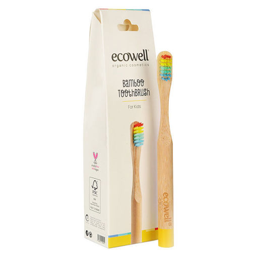 Ecowell Organik Çocuk Bambu Diş Fırçası 75Ml nin resmi