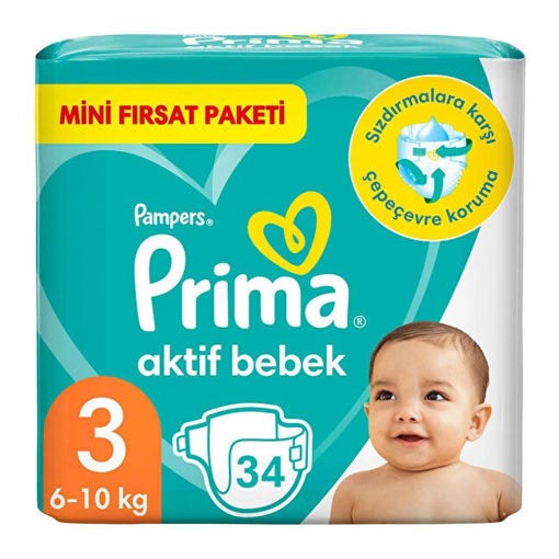 Prima Aktif Bebek Mini Fırsat Paketi Midi 6-10 Kg 3 Beden 34'lü nin resmi