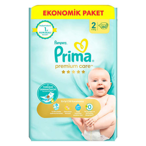 Prima Premium Care Ekonomik Paket 2 Beden Mini 4-8 Kg 60Lı nin resmi