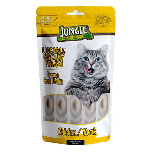 Jungle Jungle Tavuklu Kedi Krema Ödül  Maması 5'Li14 Gr nin resmi
