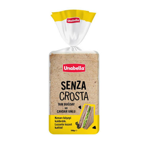 Unabella Senza Crosta Tambuğday ve Çavdar Unlu Ekmek 500GR nin resmi