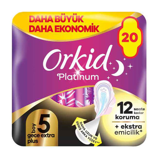 Orkid Platinum Dörtlü Pk Gece Ekstra Plus 20Lı nin resmi