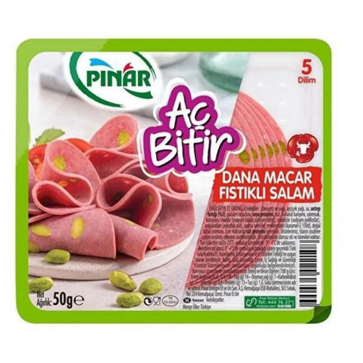 Pınar Aç Bitir Fıstıklı Macar Salam 50 Gr nin resmi