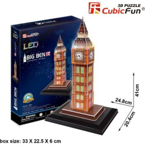 Cubic Fun 28 Parça 3D Puzzle Big Ben Saat Kulesi nin resmi