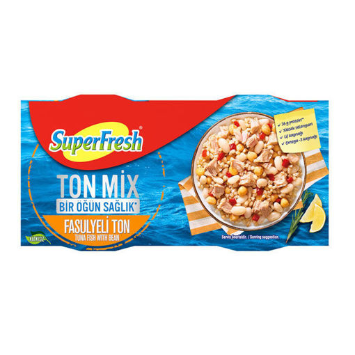 Superfresh Ton Fasulyeli Ton Balık 2 x 150 Gr nin resmi