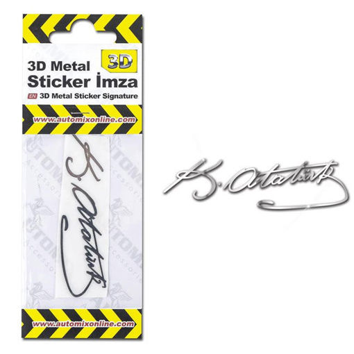 Automix 3d Metal Sticker İmza nin resmi