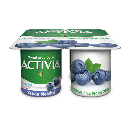 Activia Yaban Mersinli Probiyotikli Yogurt 4X100G nin resmi