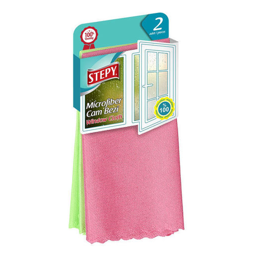 Stepy Mikrofiber Cam Bezi 2li nin resmi